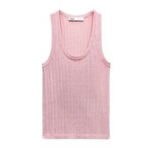 Zara Metallic Knit Tank